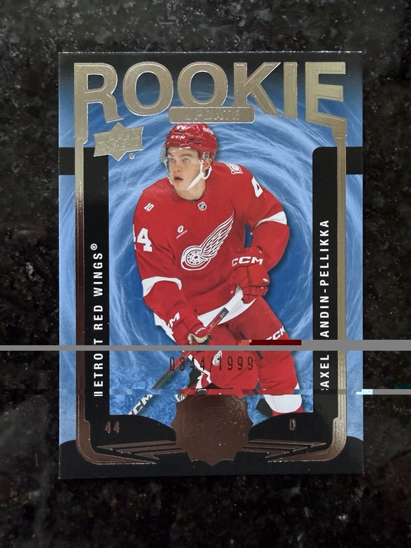 2025-26 Upper Deck Rookie Update Axel Sandin-Pellikka /1999 Red Wings #RU-36