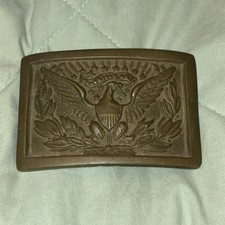 Brass Pattern Us Civil War Officer Eagle Sword Plate Vintage Belt Buckle