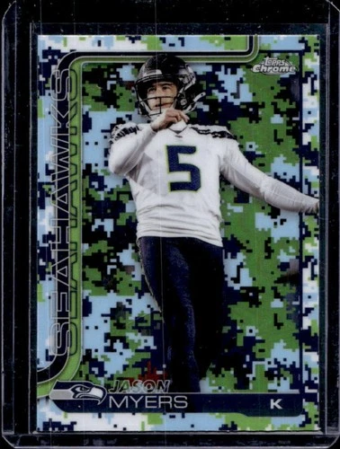 2025 Topps Chrome Jason Myers Team Camo Variation SP #280 Seahawks