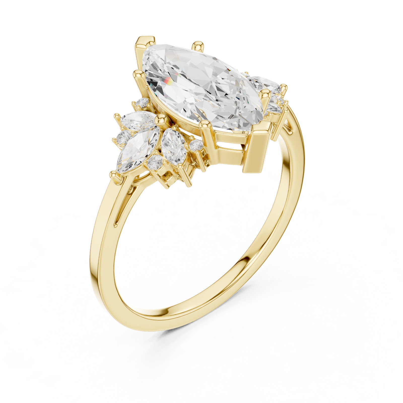 Anillo de filigrana de diamantes cultivados en laboratorio TCW 1,80 quilates ...