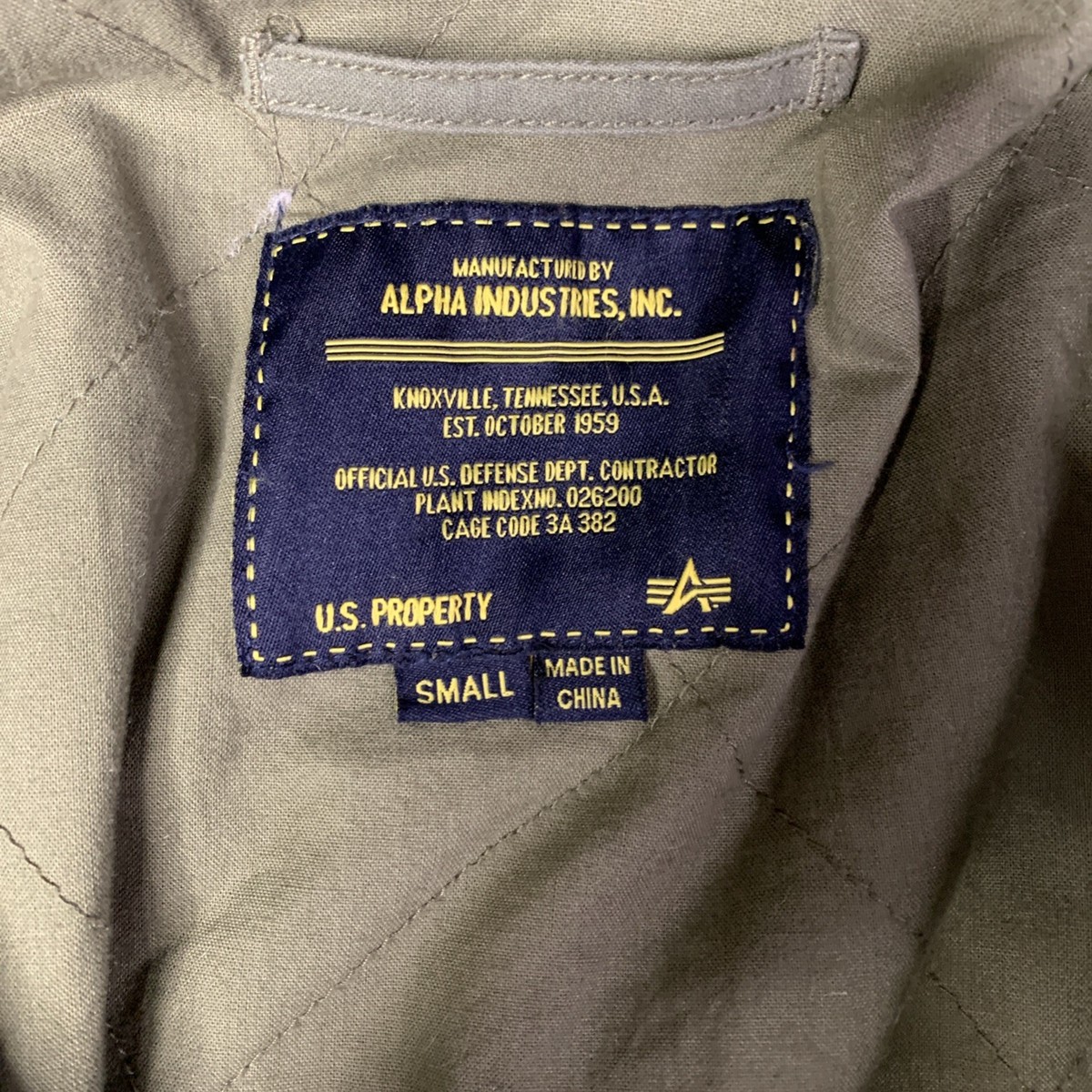 Vintage Alpha Industries M65 Field Jacket Mens Small OG 3A 382
