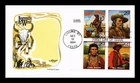 DR JIM STAMPS US COVER LEGENDS OF THE WEST FIRST DAY ISSUE SETENANT ARTMASTER