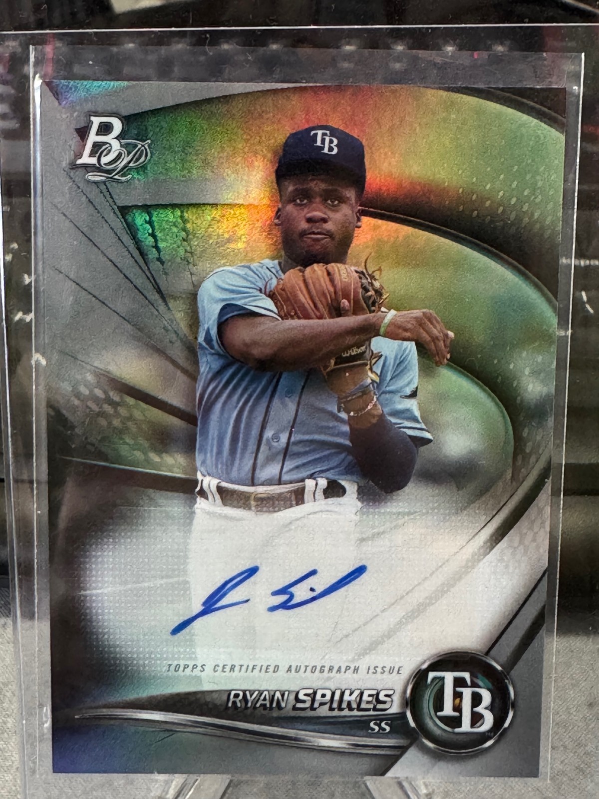 2022 Bowman Platinum #TOP-84 Ryan Spikes Top Prospect Autograph