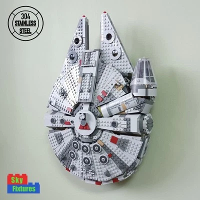Wandhalterung für Lego Star Wars 75257 Millennium Falcon Edelstahl