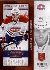 2013-14 Panini Contenders #128A Greg Pateryn RC /600 - HKY