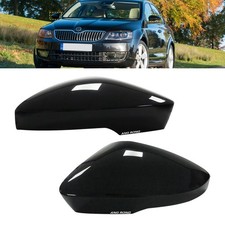 2x Spiegelkappe Außenspiegel Schwarz Für Skoda Octavia III 5E3 NL3 NR3 2013-2020