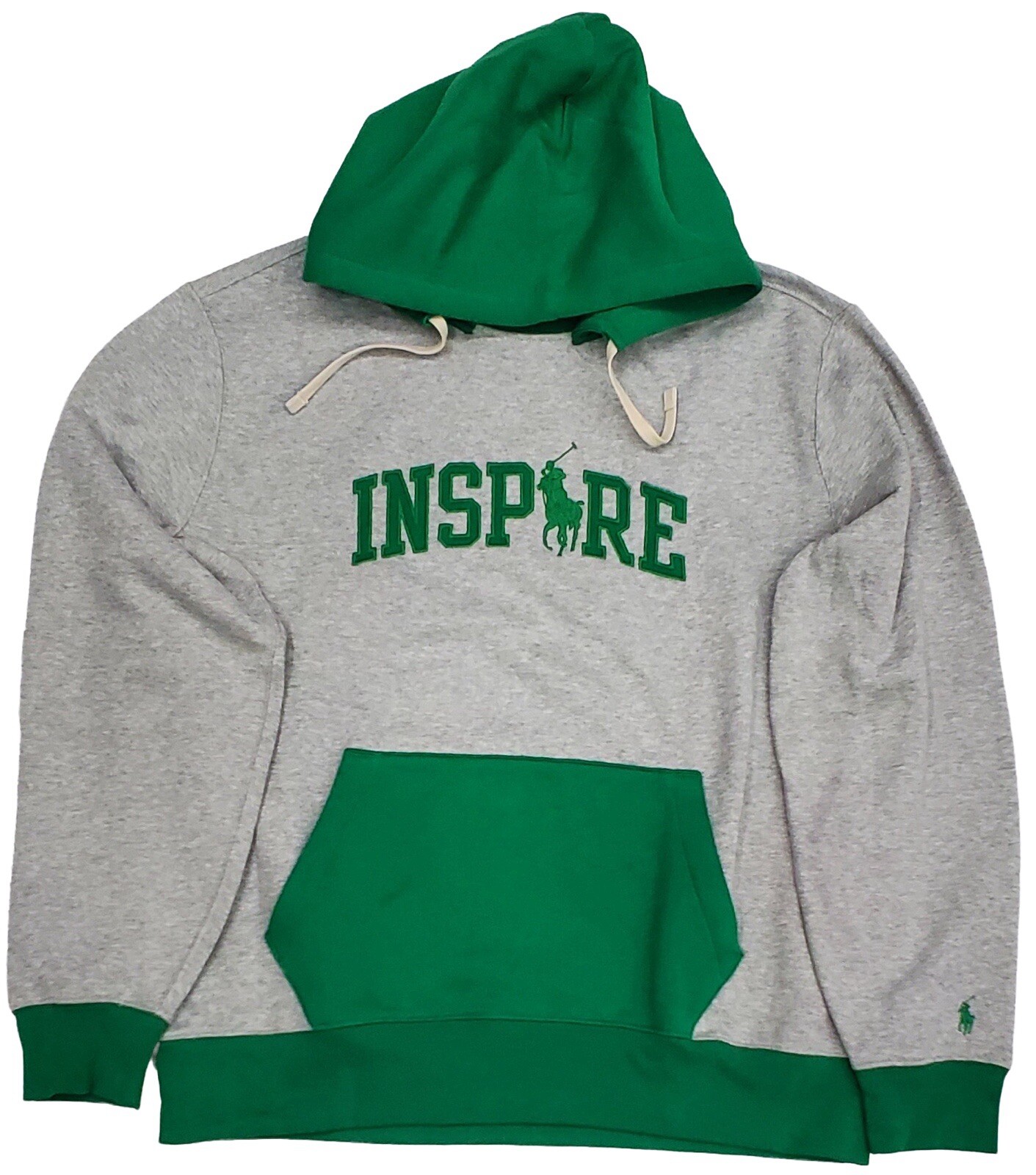 Felpa con cappuccio Polo Ralph Lauren Big Pony Inspire nuova con etichetta TAGLIA 2XL