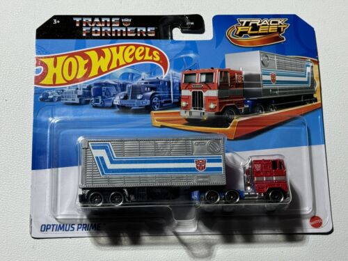 Hot Wheels 2024 Track Fleet - Transformers Optimus Prime - New on Excellent Card