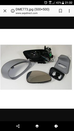 Citroen C4 2005-On - Replacement Passenger Side Door Wing Mirror Heated