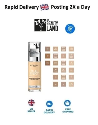 L'oreal Paris True Match Liquid Foundation SPF 17 **SEALED**– Choose Your Shade
