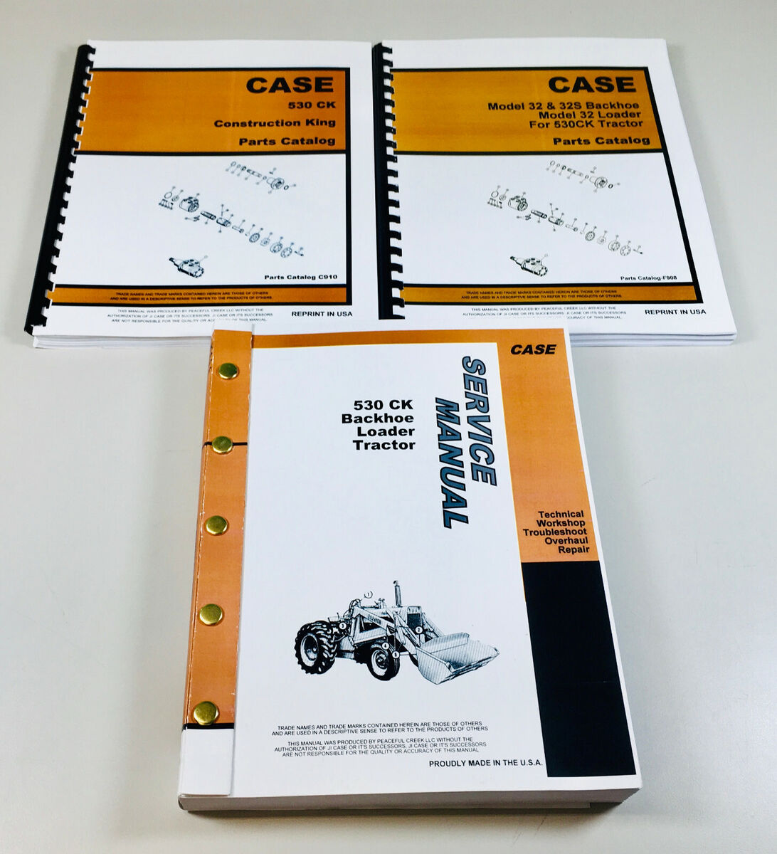 Case 530Ck Tractor Loader Backhoe Service Manual Parts Catalog