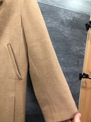 JIL SANDER Cashmere long coat brown Lana Wool Angora Size 42 | eBay