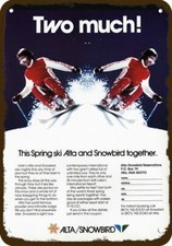 1976 UTAH ALTA & SNOWBIRD SKI RESORTS Vintage Look DECORATIVE REPLICA METAL SIGN