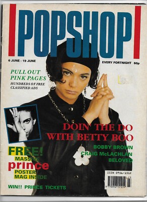 POP SHOP MAGAZINE EARLY NINETIES 6TH JUNE 19TH JUNE 1990 PRINCE POSTER MAGAZINE