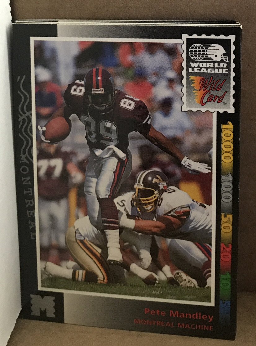 1992 Wild Card World League Football Cards You Pick & Complete Your