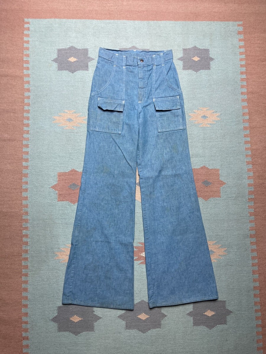 Vintage 70s bell bottom jeans flare wide leg hippie bush Vintage 70s bell bottom jeans flare wide leg hippie bush