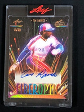 Tim Raines 2023 Leaf Art of Sport Fiberoptic Auto #d 9/30