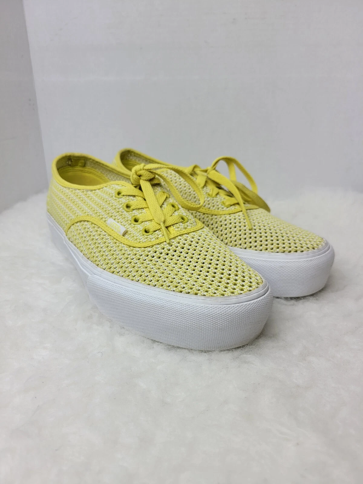 Sneakers donna impilate Vans epoca taglia 10 5 plateau 721454 maglia gialla
