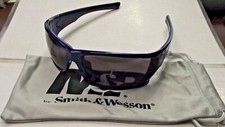 Smith  Wesson SW101-20-ID Performance Shooting Glasses Blue Frame Smoke Lens