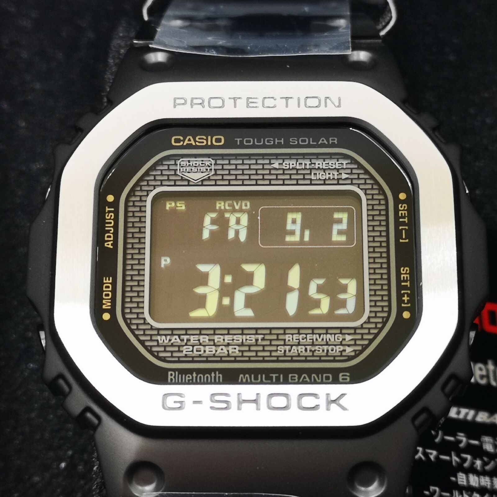 Casio+G-Shock+GMW-B5000MB-1JF+Full+Metal+Black+Stainless+Steel+