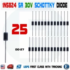 25pcs 1N5824 IN5824 Schottky Rectifier Diode 5A 30V DO-27