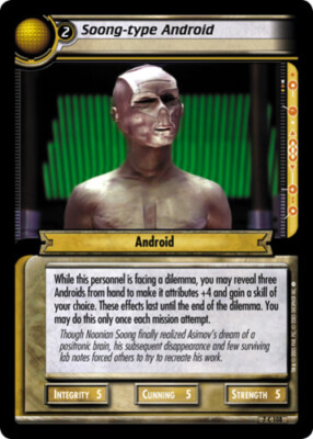 Star Trek 2E: Soong-type Android [Ungraded] Strange New Worlds STCCG Decipher 2E