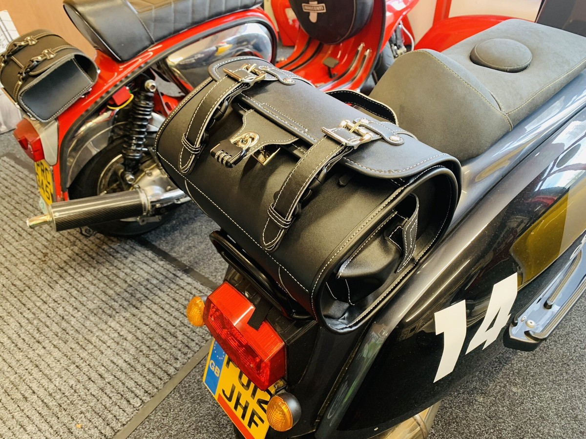 ROYAL ALLOY SCOMADI 125 TO 300 BLACK LTR FAUX LEATHER REAR