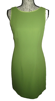 CDC brand sleeveless lime green sheath dress w keyhole cutout back, ladies'  sz 6 | eBay