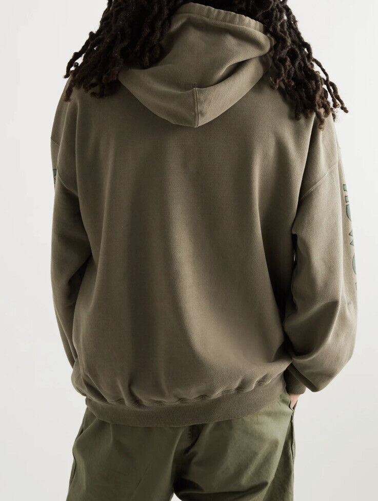 Remi Relief Printed Cotton Blend Jersey Hoodie Brown X-Large Remi Relief Printed Cotton Blend Jersey Hoodie Brown X-Large