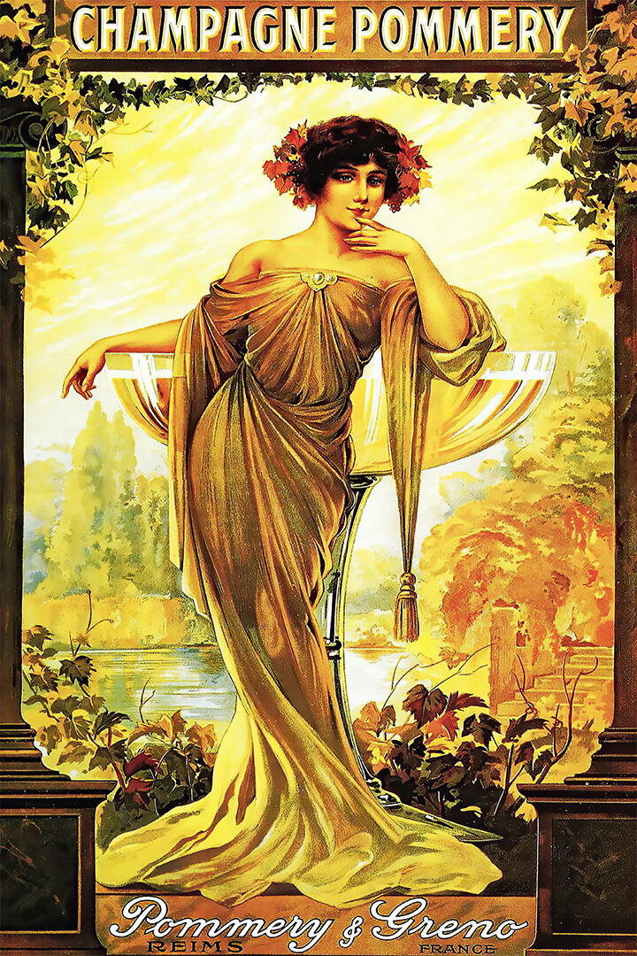 Champagne Pommery Vintage Advertising Art Wall Indoor Room Poster