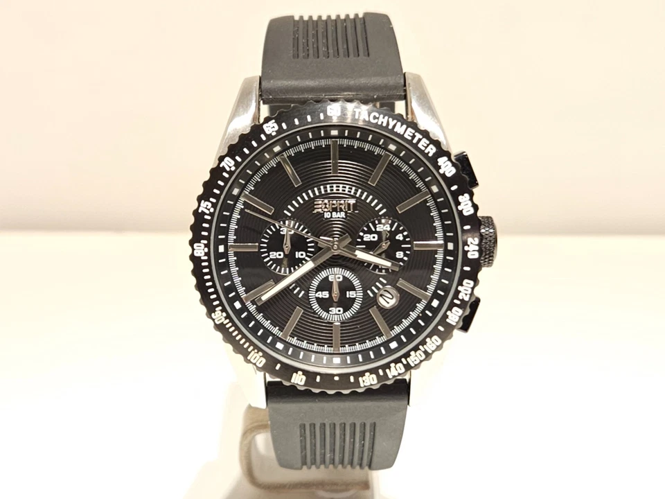 RELOJ DE CUARZO RETRO NOS SPORT RACING BIG 44mm acero inoxidable cronógrafo para hombre "esprit" Foto 3 de 4