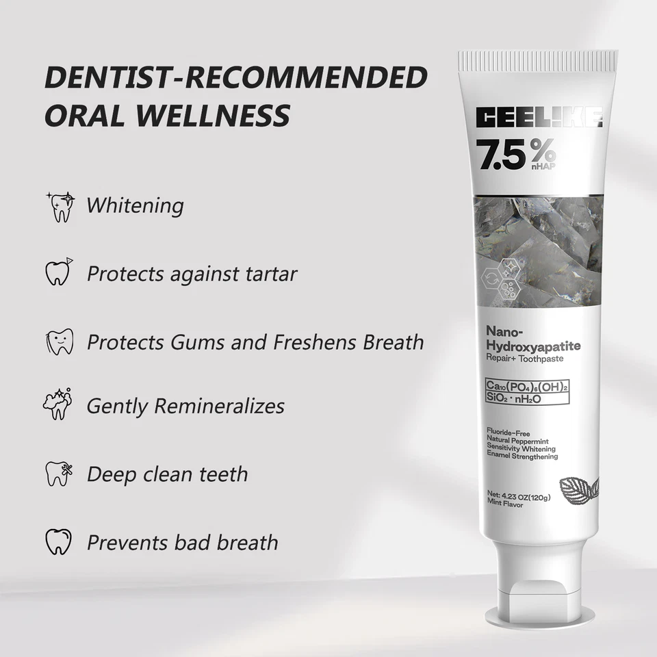 CEELIKE 7.5% Nano Hydroxyapatite Toothpaste - 3 x 4.23 oz - Image 3 of 4