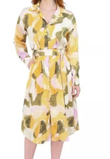 French Connection Women's Long Shirt Dress Size XL Yellow