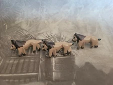 3 Hand Painted Small Lion Toggle Buttons