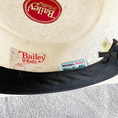 Vintage chapeau de cowboy Bailey U-Rollit en daim beige taille 7