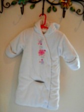 TRAJE/BOLSO DE NIEVE PARA NIÑA CHILD OF MINE BY CARTER'S TALLA 6-9 MESES BLANCO DE UNA PIEZA