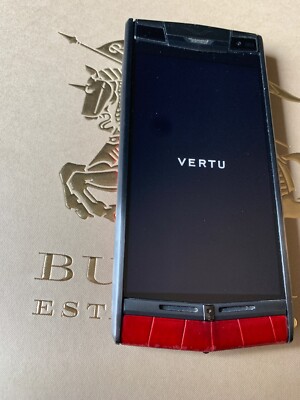 高級携帯電話Vertu Signature Touch 美品。訳あり品 RARE! Vertu Signature Touch- 64GB - Dark Red Alligator (Unlocked