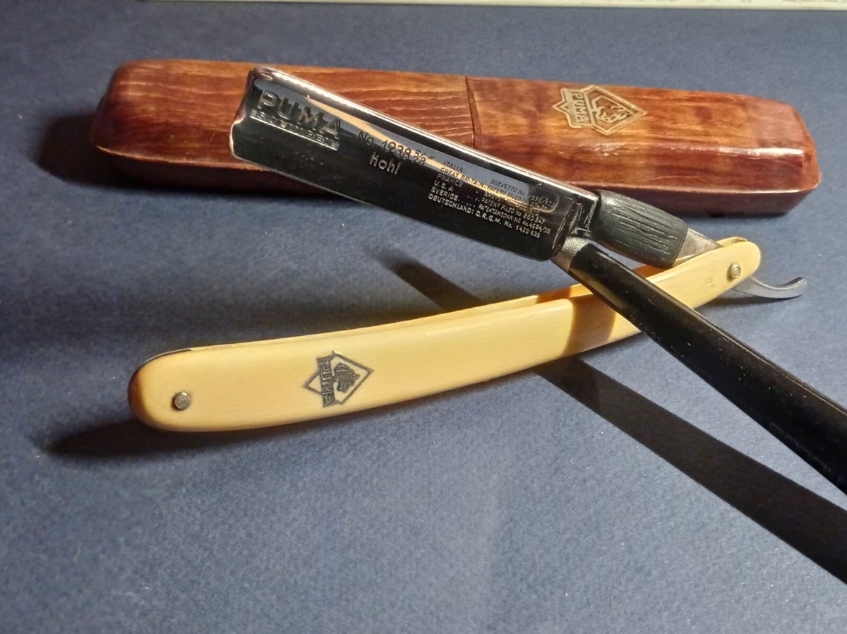 【激レア】Puma No. 1938 6/8 メンズ剃刀 木製ケース付き straight razor Puma 1938 | eBay