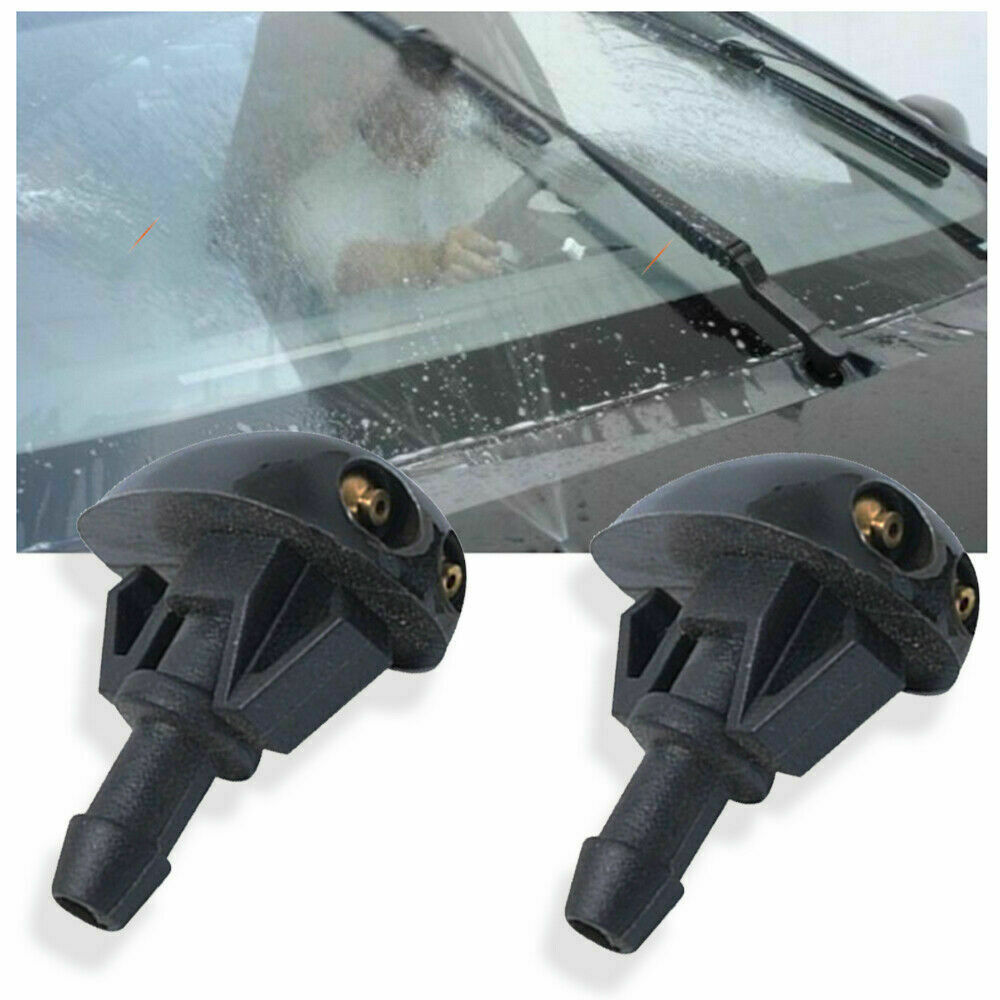 2x Car Window Windscreen Wiper Water Spray Nozzles Jet Washer Sprayer