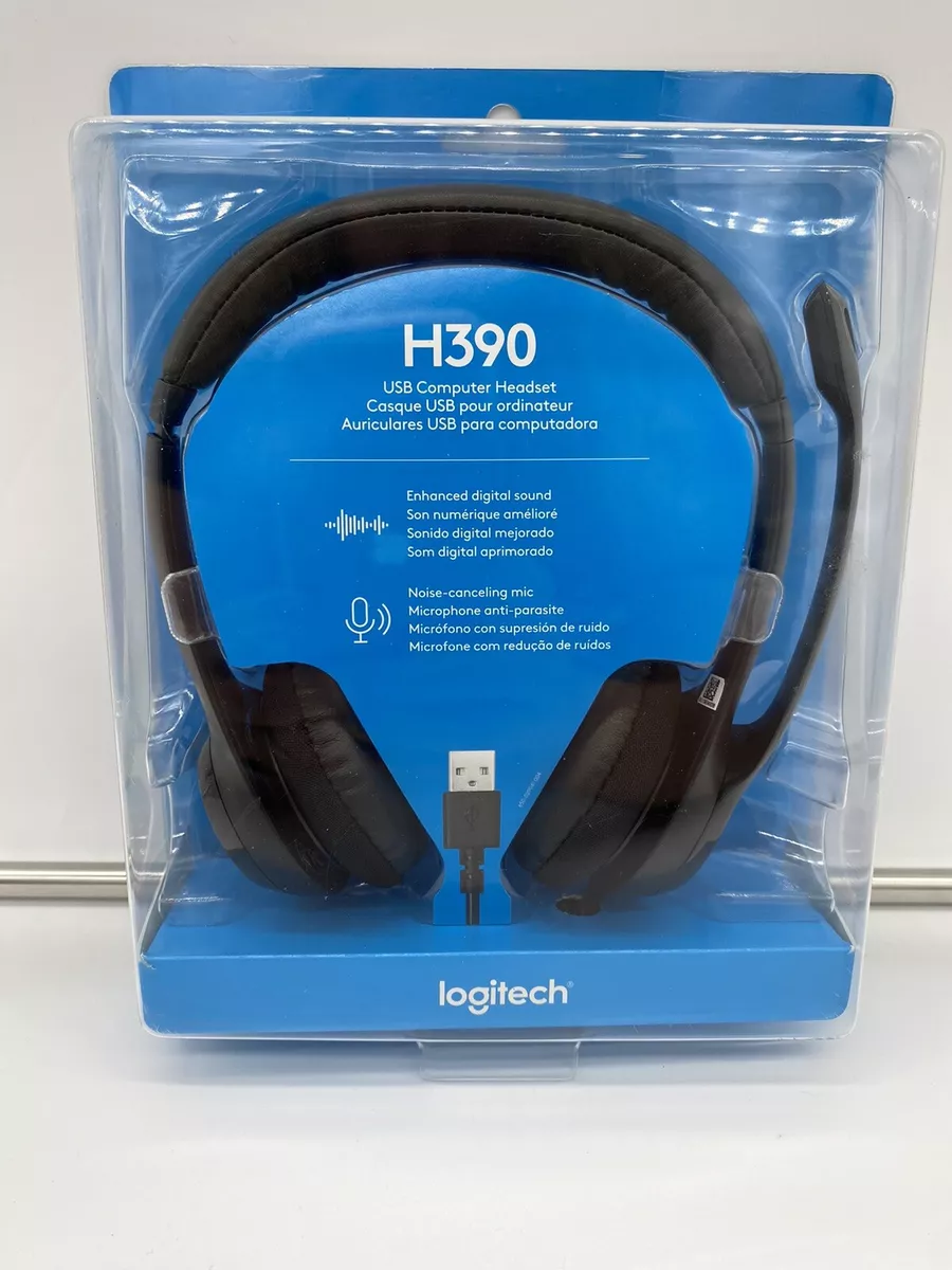 Logitech H390 Wired Computer USB Stereo Headset with Noise