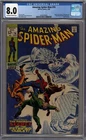 AMAZING SPIDER-MAN #74 CGC 8.0 OFF-WHITE TO WHITE PAGES MARVEL COMICS 1969