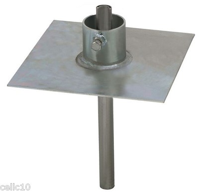 EZ32A Heavy Duty Ground Mount Plate for Telescopic / Push Up Antenna Masts 