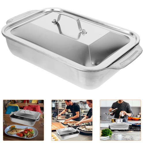 Verdickte gegrillte Vater Backformen tiefe Pfanne mit Deckel - Bild 2 von 12