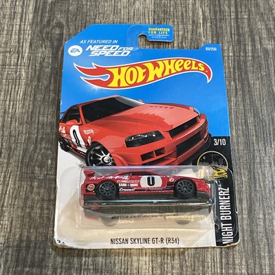2016 Hot Wheels Nissan Skyline GT-R R34 #83/250 Nightburnerz (Need For Speed)