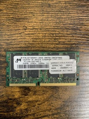 Crucial 256 MB PC133S SODIMM RAM Speichermodul (Crucial) Kostenloser Versand UK TOP-Qualität