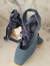Zara Denim Espadrilles Size 7 . Brand New With Tags 