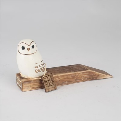 Holz Eule Türstopper Keil Deko Rustikal Türstopper Schwerlast Skulptur