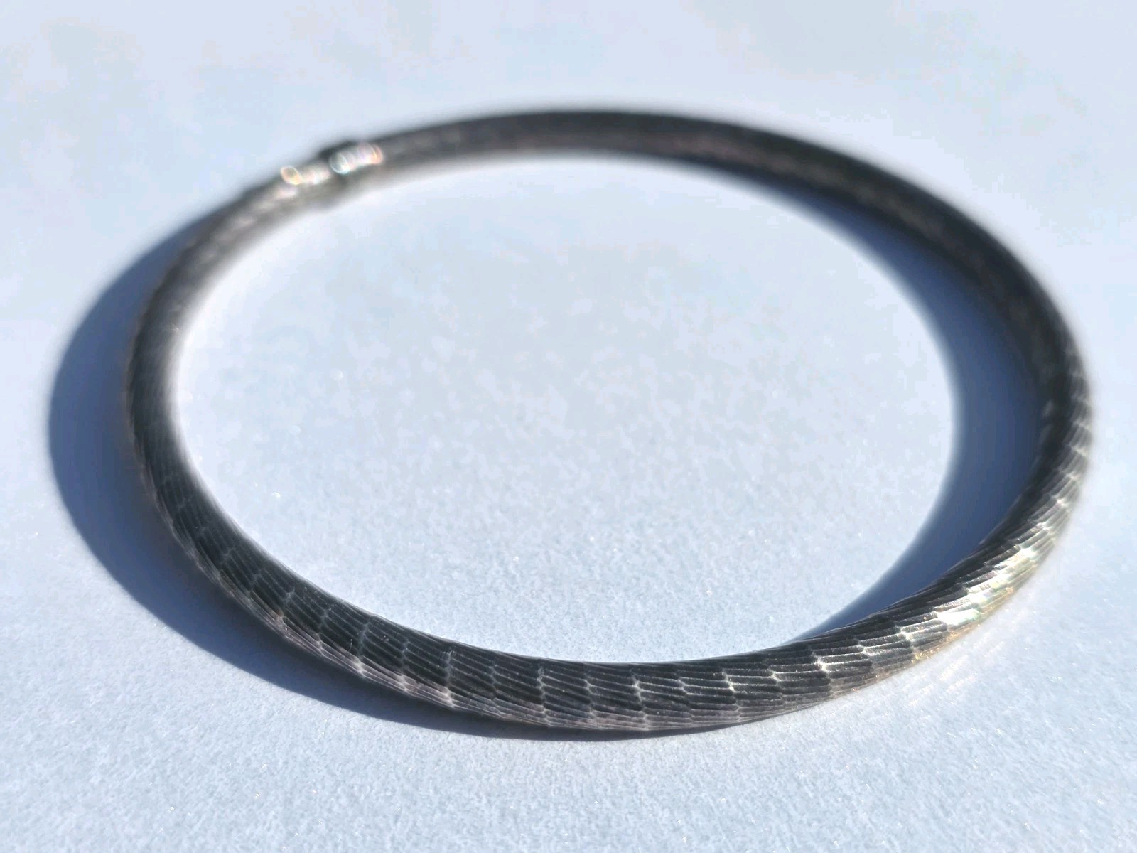 Vintage 925 Sterling Silver Stamped Italy Bangle Bracelet