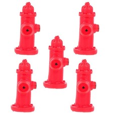 5 Pcs Dollhouse Miniature Fire Hydrant Garden Decoration Figurines