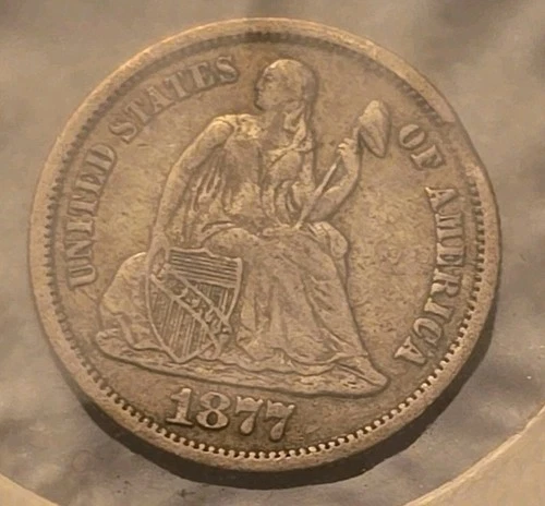 1877-CC Seated Liberty Dime, Carson City Issue